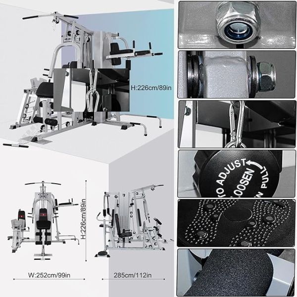 QINGLUAN Home Gym Multifunctional Strength Combination of Large Fitness Equipment,Strength Training Equipment with Pulley System,for Home Commercial